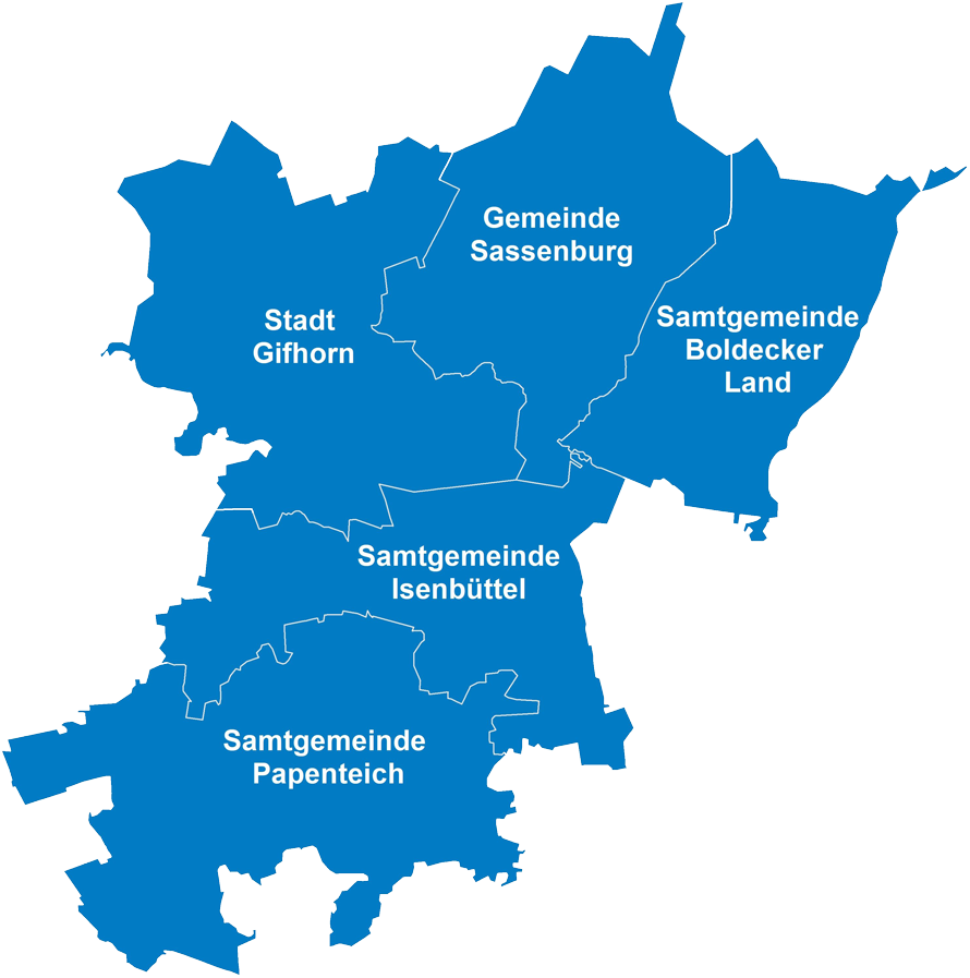 Schemantische Karte Südkreis Gifhorn